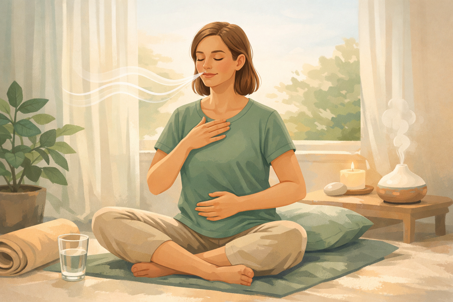 Illustration: Sicheres Atemtraining