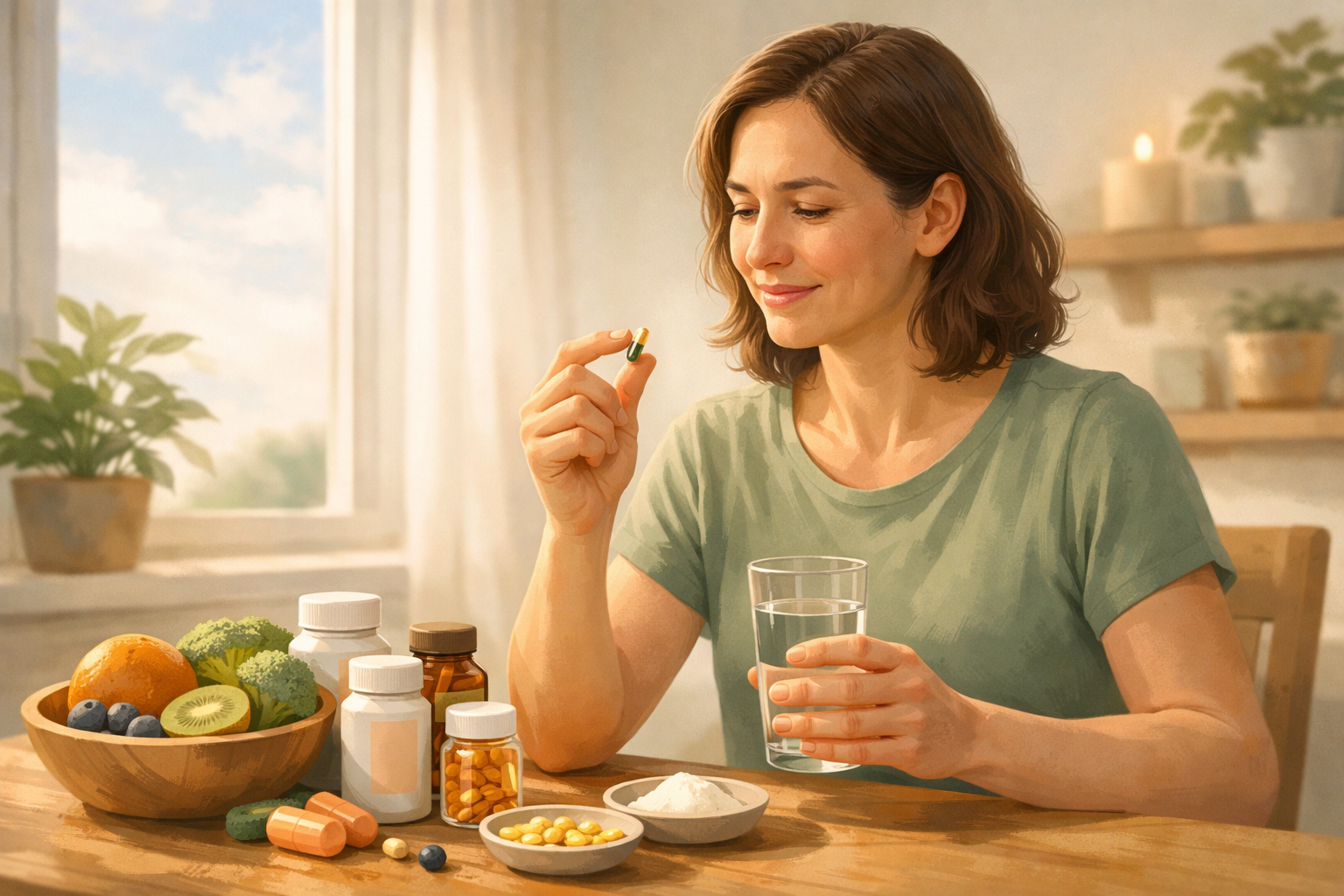 Illustration: Ernährung und Supplemente