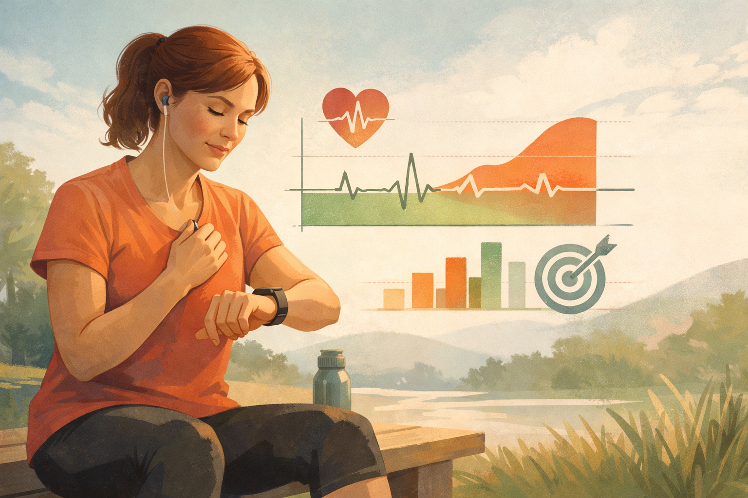 Illustration: Herzfrequenz und Trainingszonen
